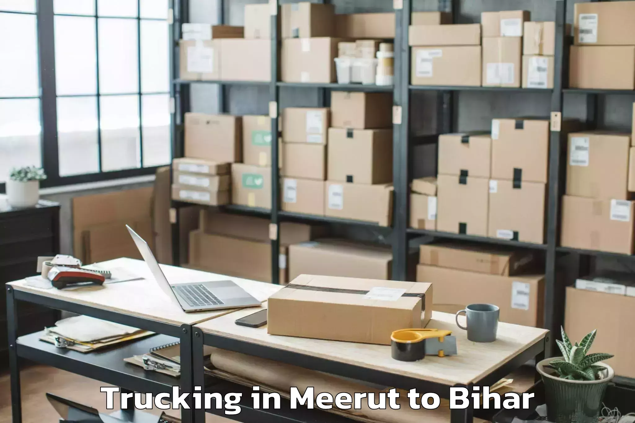 Efficient Meerut to Gaunaha Trucking